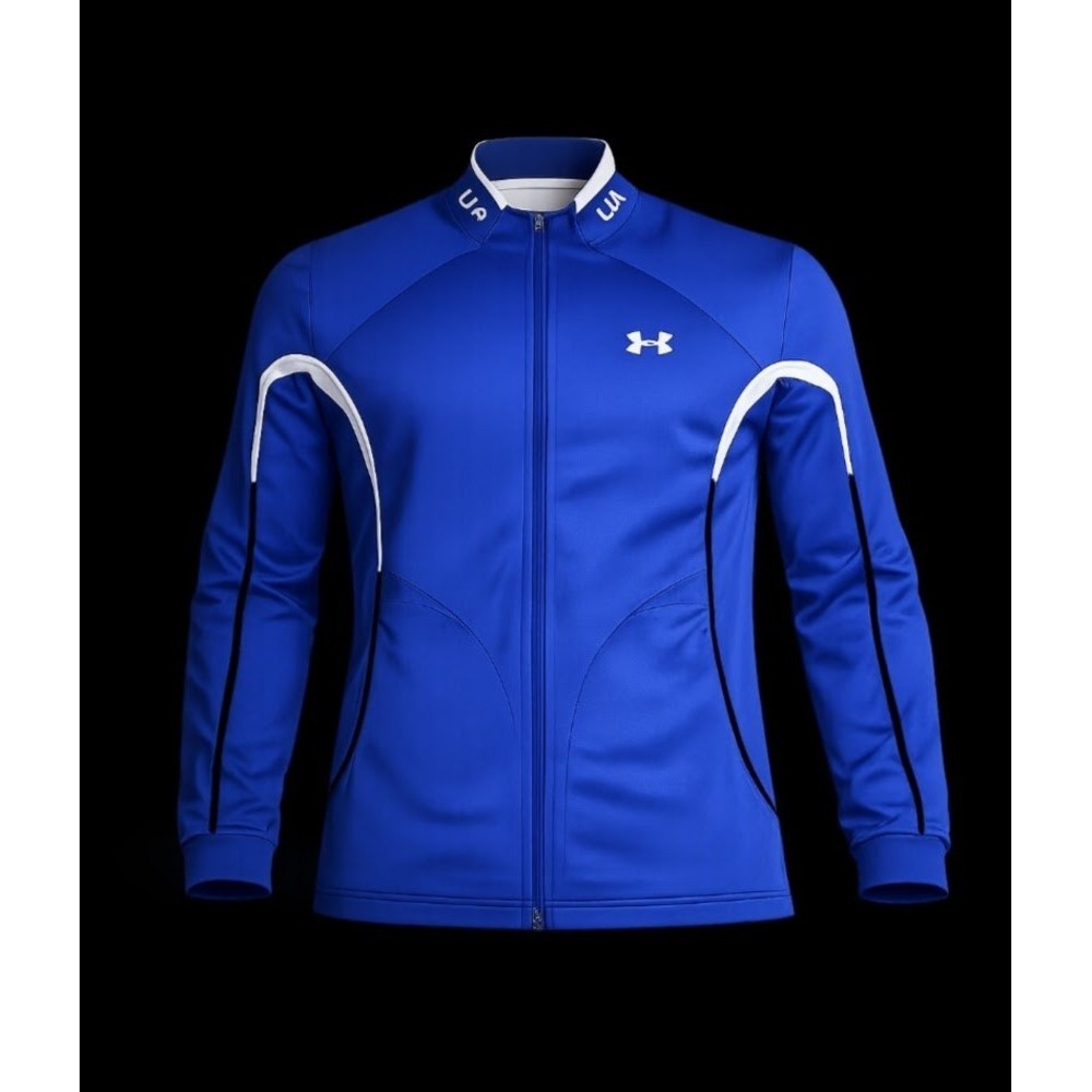 Under Armour Mens XL Royal Blue Full Zip Track Jacket Loose Fit 1208033 MD 1099